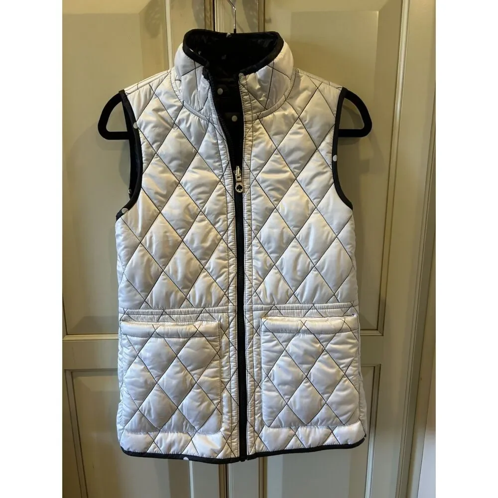 Kate Spade Quilted Reversible Polka Dot Vest - Size XS - NWT